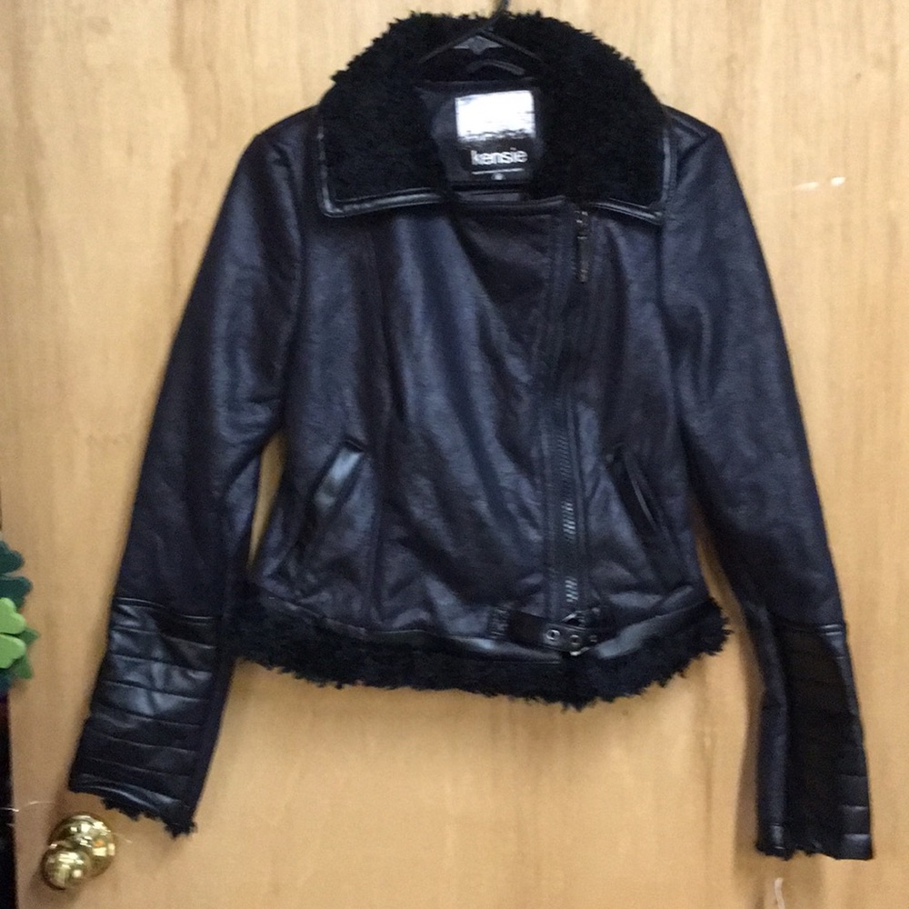 Moto Jacket Faux fur lining NWT